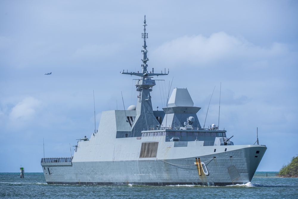 Republic of Singapore Navy Formidable-Class Guided-Missile Frigate RSS Steadfast (70) Arrives at Joint Base Pearl Harbor-Hickam During RIMPAC