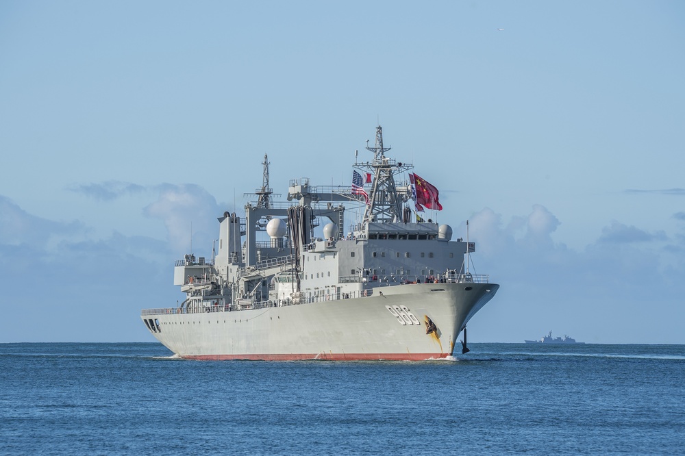 Chinese Navy Replenishment Ship Gaoyouhu (966) Arrives at Joint Base Pearl Harbor-Hickam During RIMPAC