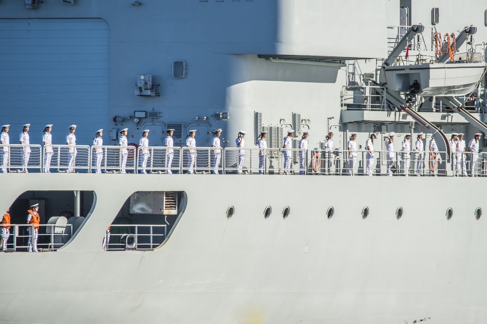 Chinese Navy Ship Gaoyouhu (966) Arrives at Joint Base Pearl Harbor-Hickam During RIMPAC
