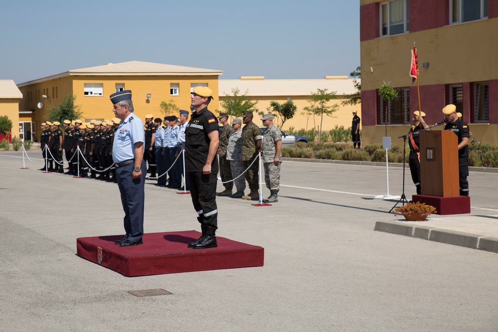 U.S. Marines participate in Spanish memorial parade