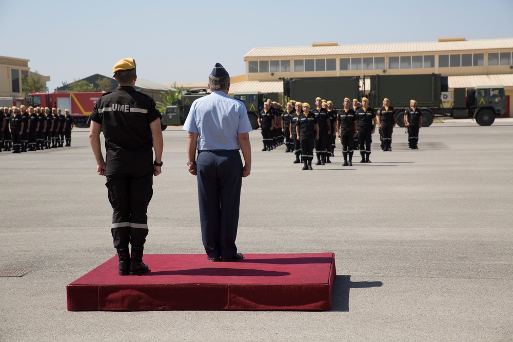 U.S. Marines participate in Spanish memorial parade