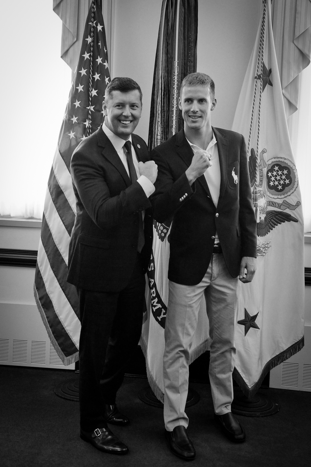 The Under Secretary of the Army Patrick Murphy hosts office call with Olympian