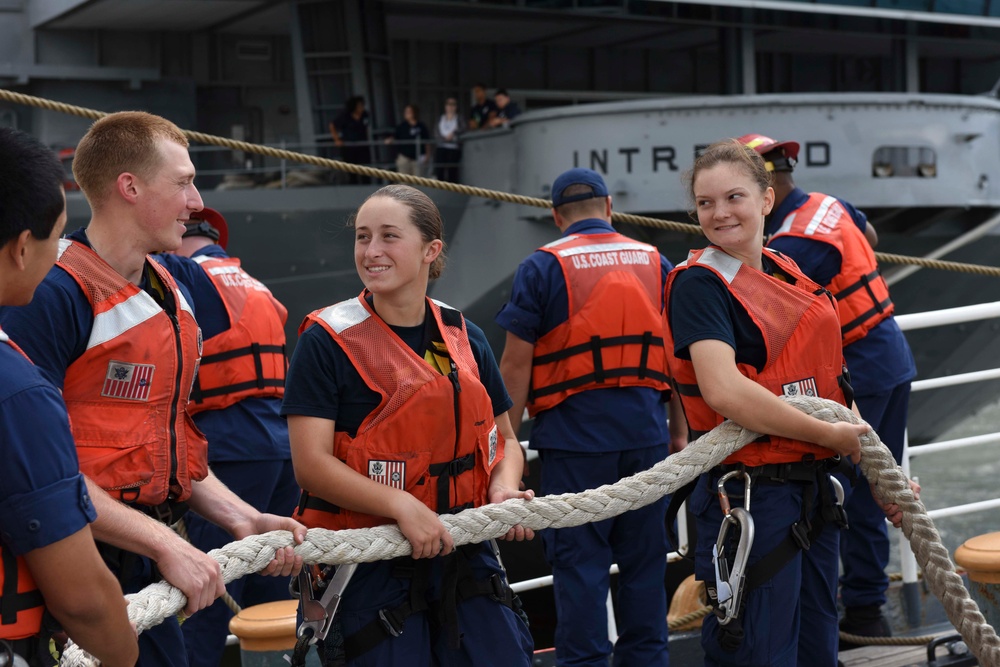 Coast Guard Cutter Eagle arrives in New York Harbor