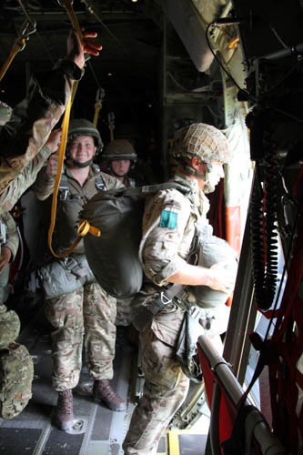 British Partroopers jump with the 82nd Airborne Division