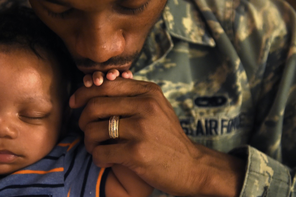 Holloman airman achieves both childhood goals, becomes military dad