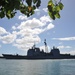 Guided-Missile Cruiser USS Mobile Bay (CG 53) Departs Joint Base Pearl Harbor-Hickam Following the Conclusion of RIMPAC 2016