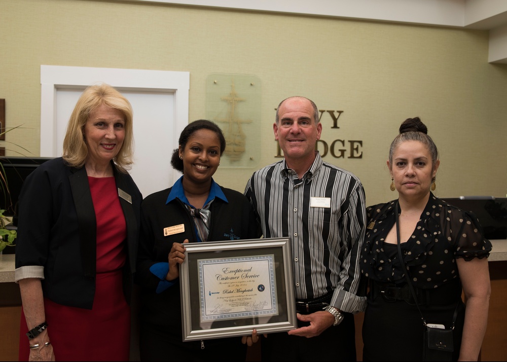 Navy Lodge Employee Recognized for Exceptional Customer Service