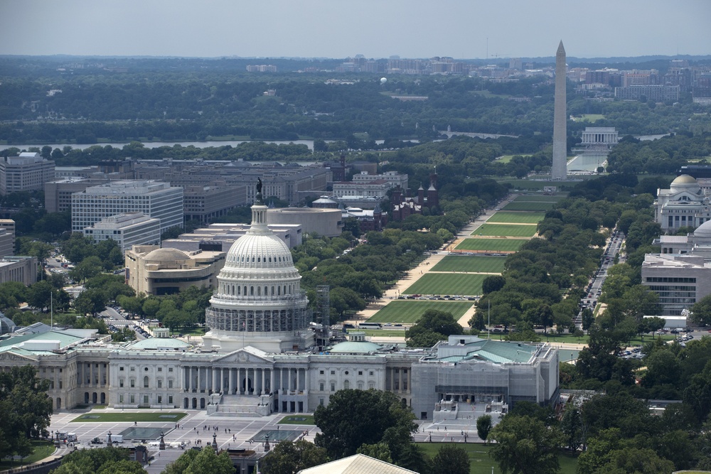 Flying over DC