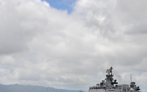 Indian Navy Shivalik-Class Stealth Frigate INS Satpura (F48) Departs Joint Base Pearl Harbor-Hickam Following the Conclusion of RIMPAC 2016
