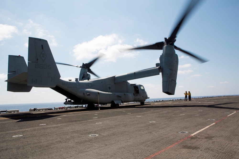 22nd MEU Conducts Flight Operations Aboard Wasp