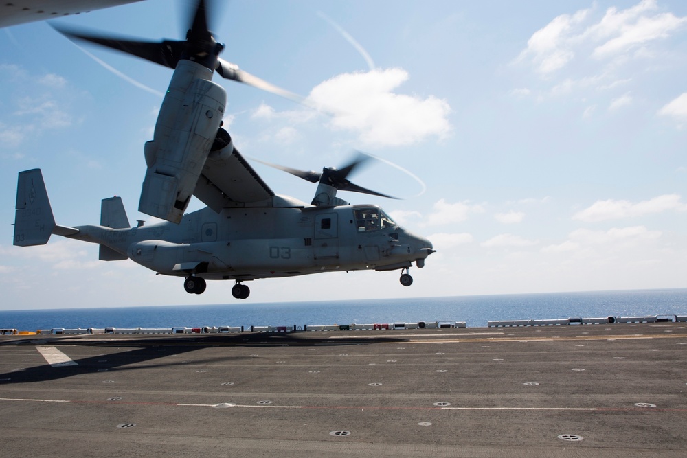 22nd MEU Conducts Flight Operations Aboard Wasp