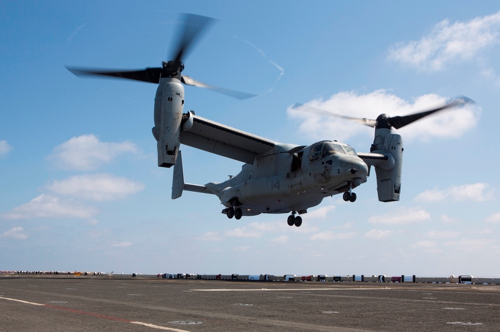 22nd MEU Conducts Flight Operations Aboard Wasp