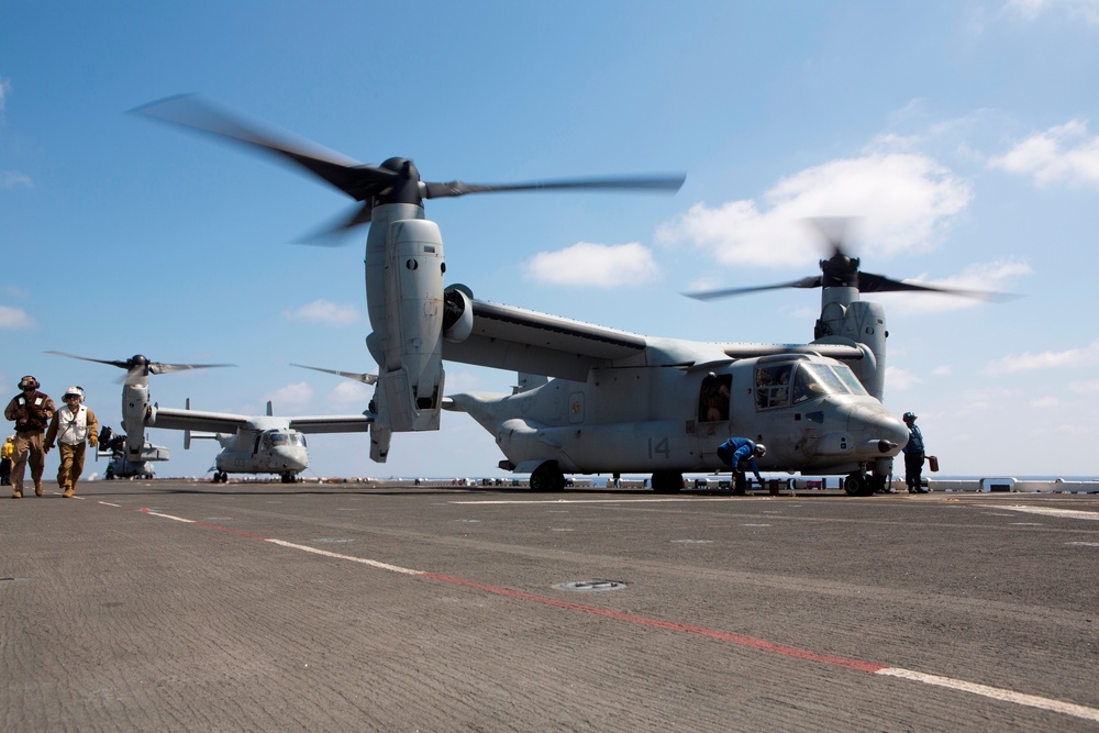 22nd MEU Conducts Flight Operations Aboard Wasp