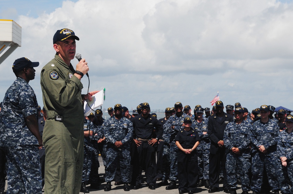 aboard the aircraft carrier USS George H.W. Bush (CVN 77). GHWB recently started a training and qualification cycle in preparation for a 2017 deployment.