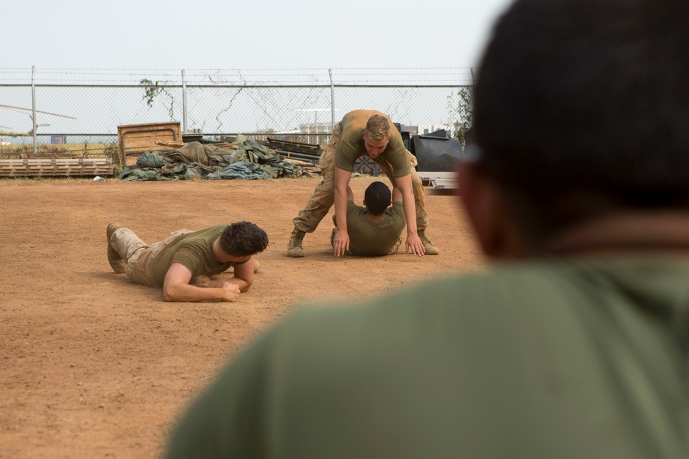 SPMAGTF-CR-AF Marines develop lifesaving skills