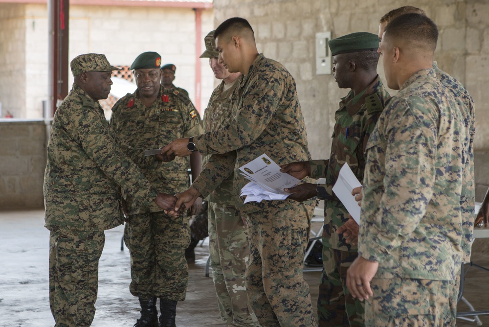 Ugandan soldiers complete U.S. Marine training