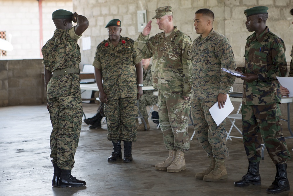 Ugandan soldiers complete U.S. Marine training