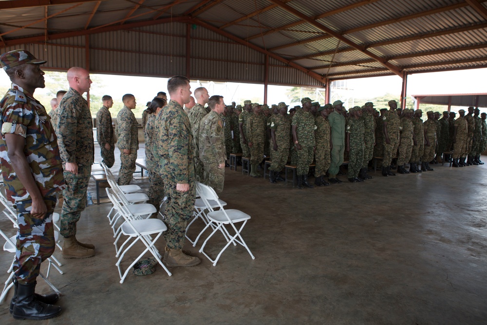 Ugandan soldiers complete U.S. Marine training