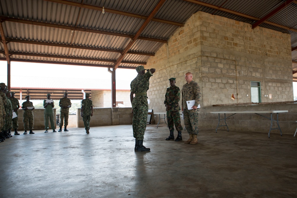 Ugandan soldiers complete U.S. Marine training