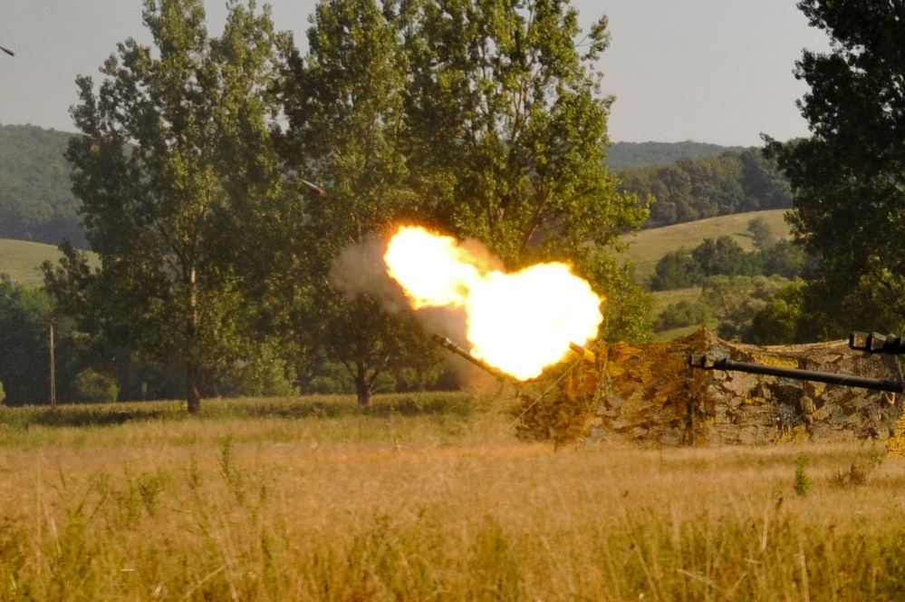 Romanian forces show firepower