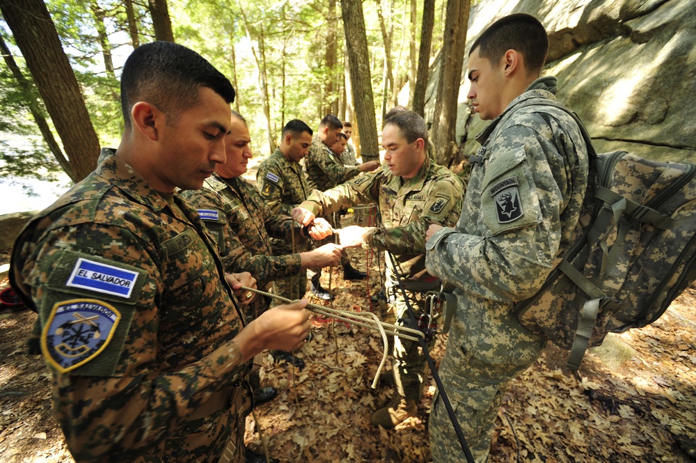 Joint Mountaineering Training with El Salvador and New Hampshire Military