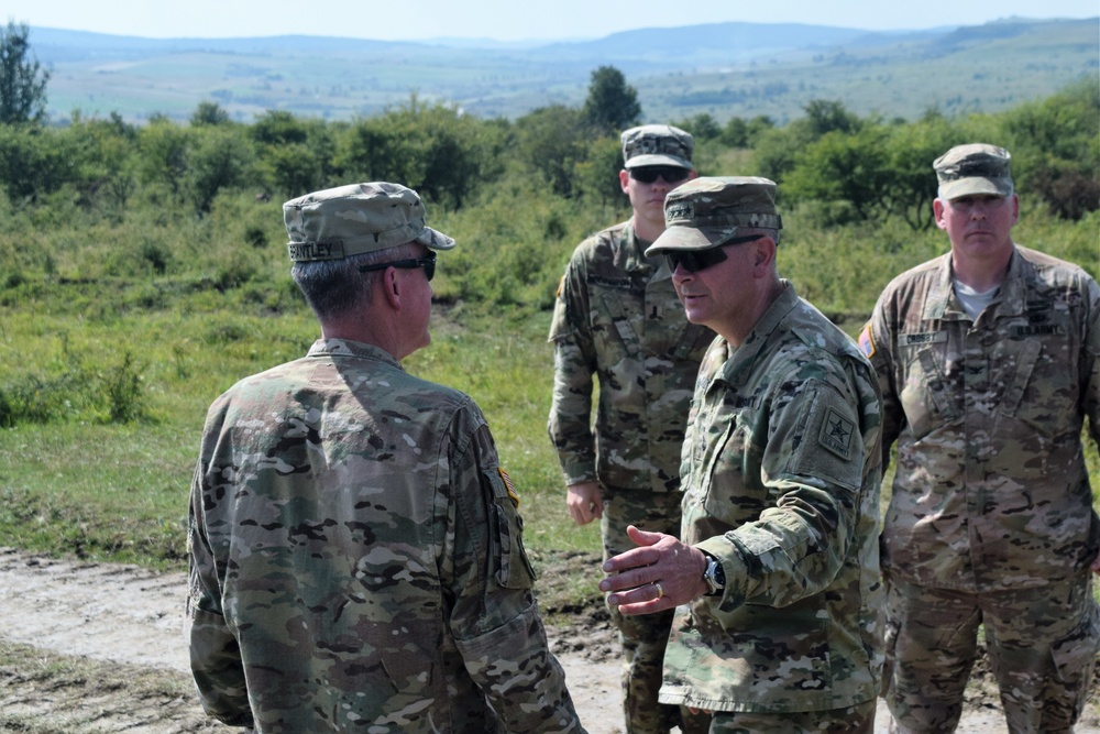 Lieutenant General Timothy Kadavy visits Tennessee, Alabama Army National Guard in Romania