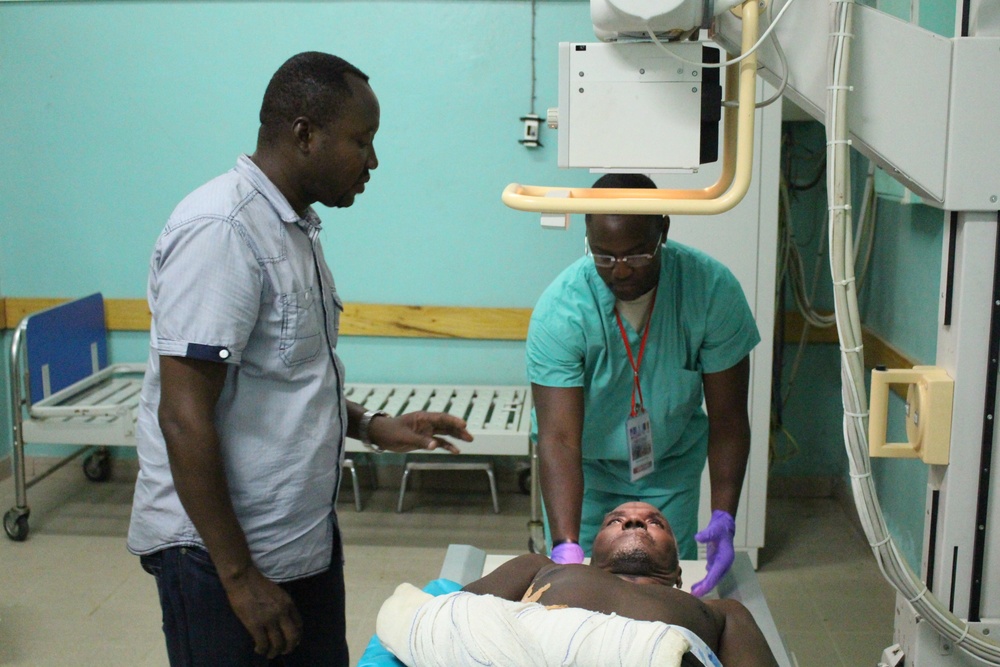 Chad Army and US Army Reserve radiology technicians partner efforts in Chad hospital