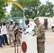 Army Reserve officer addresses appreciation to Chadian forces at Chad hospital