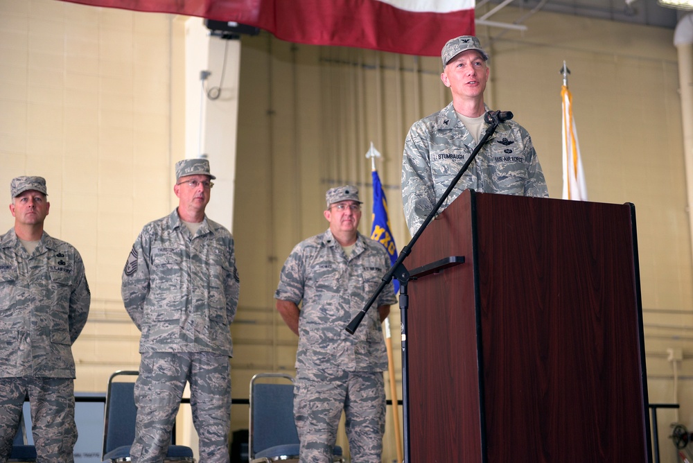 182nd Maintenance Group change of command ceremony