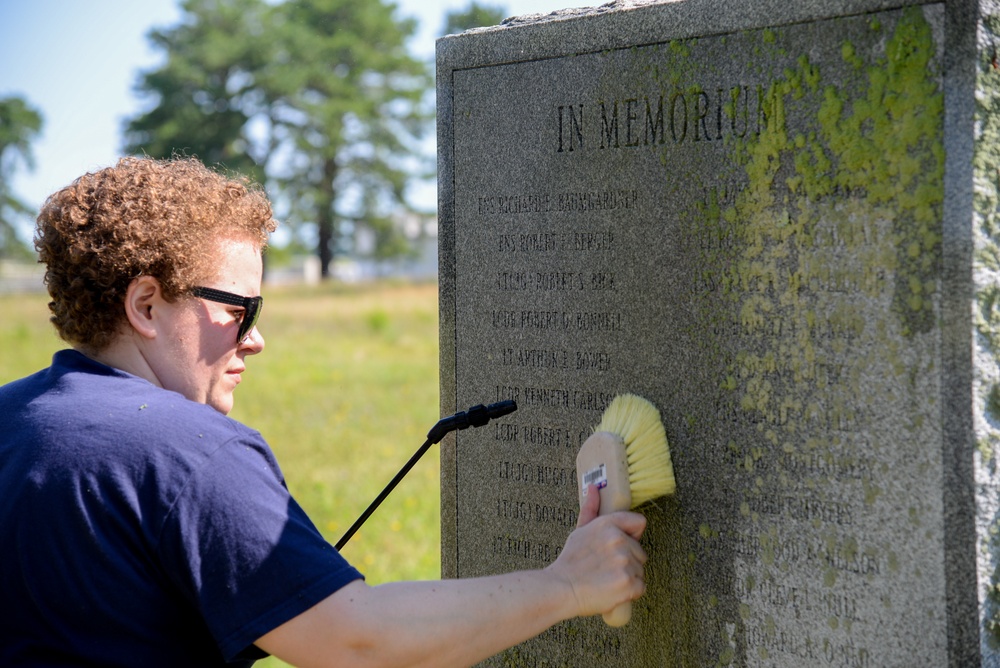 U.S. Navy VC-4 memorial marker restoration