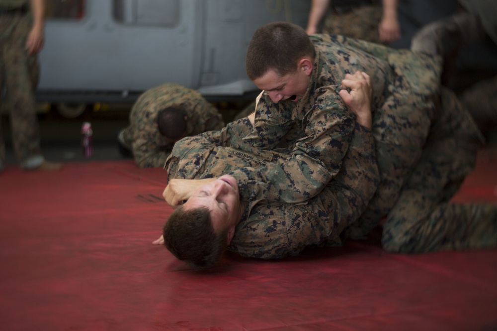 22nd MEU Marines Conduct Marine Corps Martial Arts Instructor Course