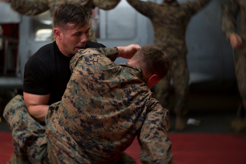 22nd MEU Marines Conduct Marine Corps Martial Arts Instructor Course