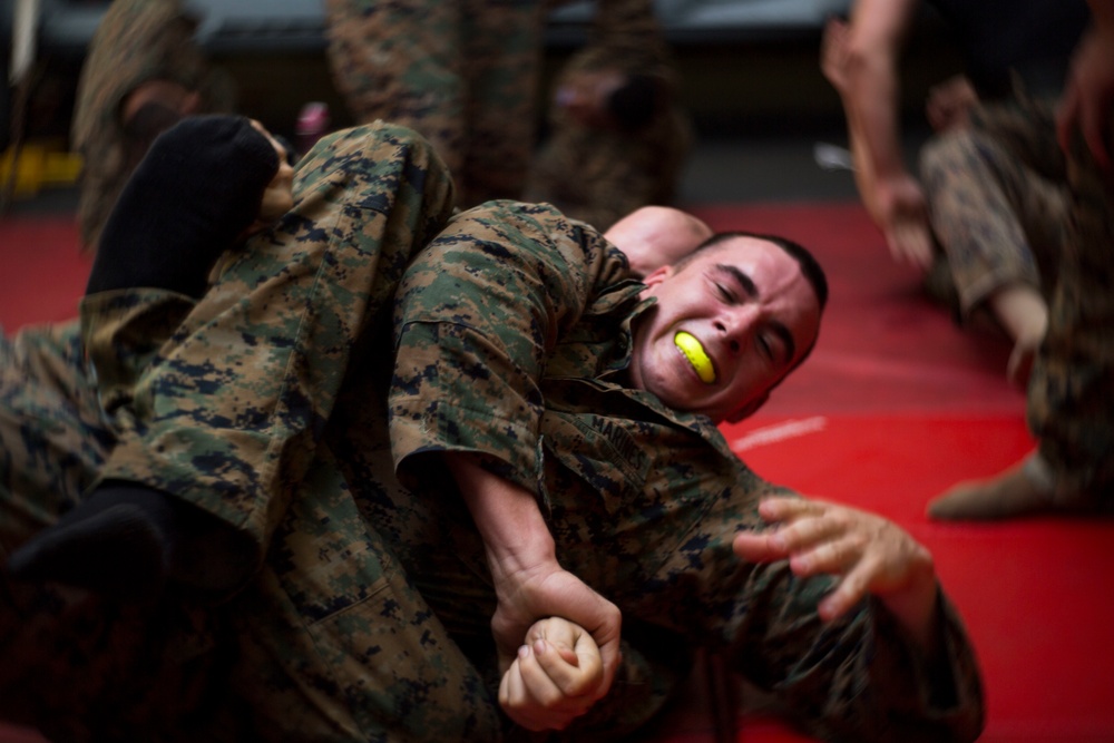 22nd MEU Marines Conduct Marine Corps Martial Arts Instructor Course