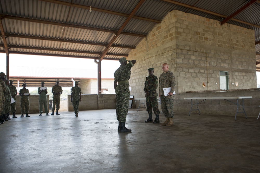 Ugandan soldiers complete U.S. Marine training