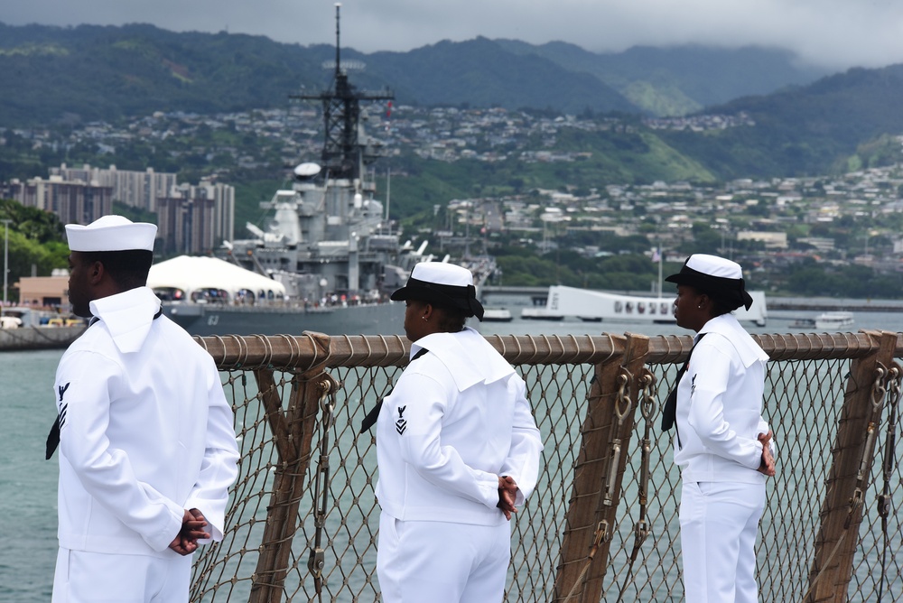 USS San Diego Departs Joint Base Pearl Harbor-Hickam