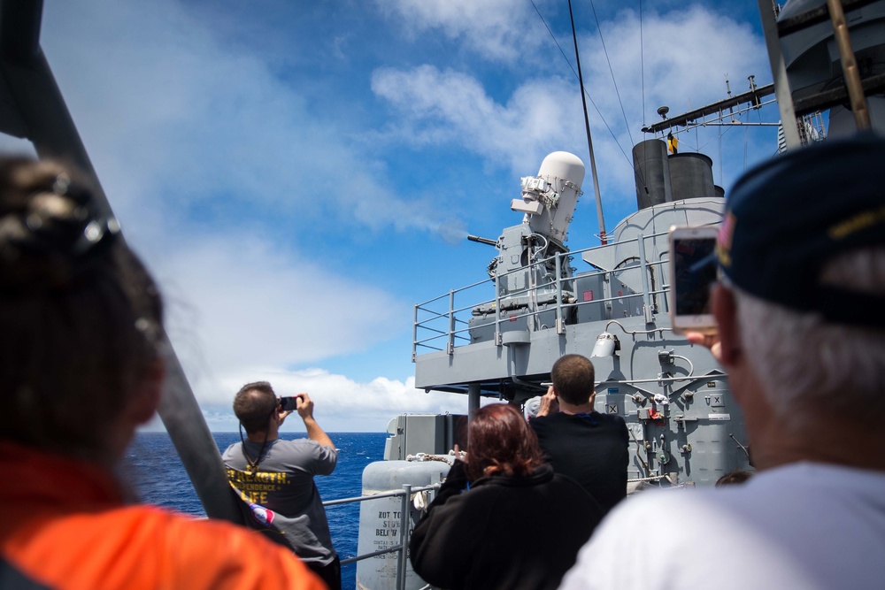 USS Mobile Bay Conducts Tiger Cruise