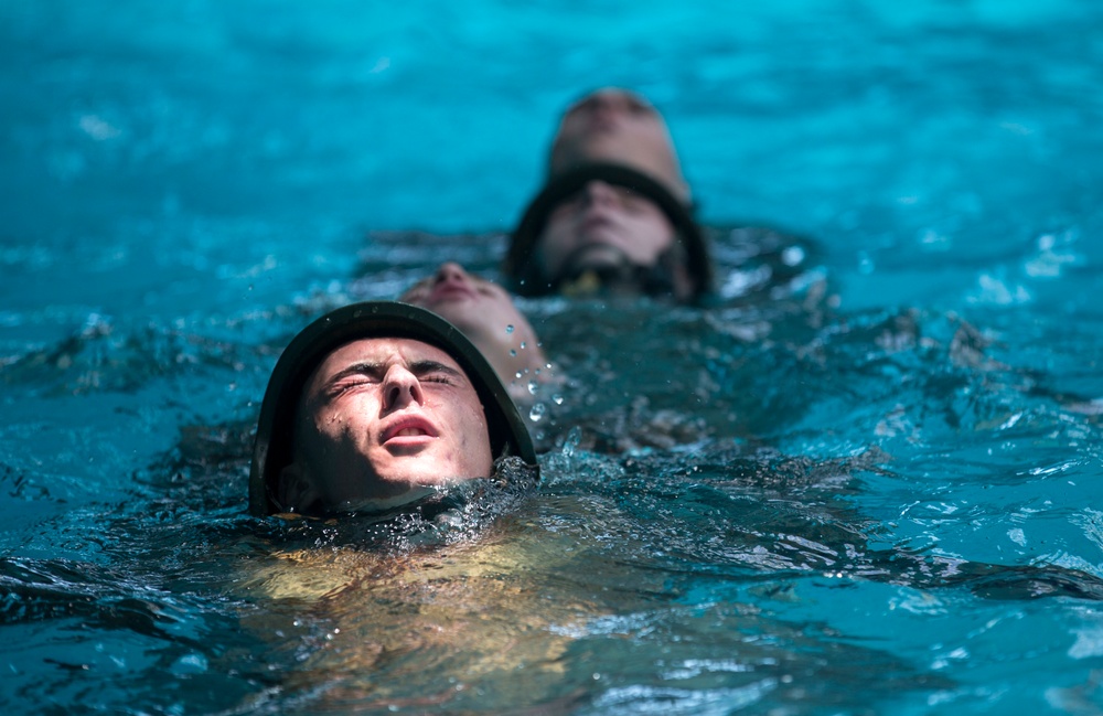 Marines endure advanced water survival training