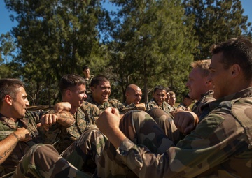 U.S. Marines take on French Army obstacle course