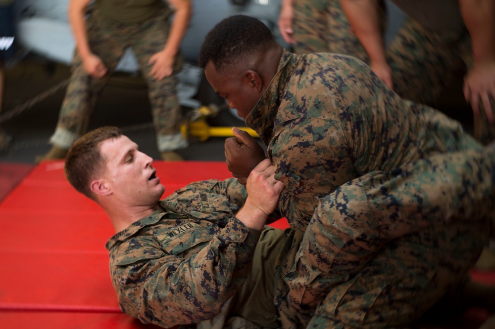 22nd MEU Marines Conduct Marine Corps Martial Arts Instructor Course