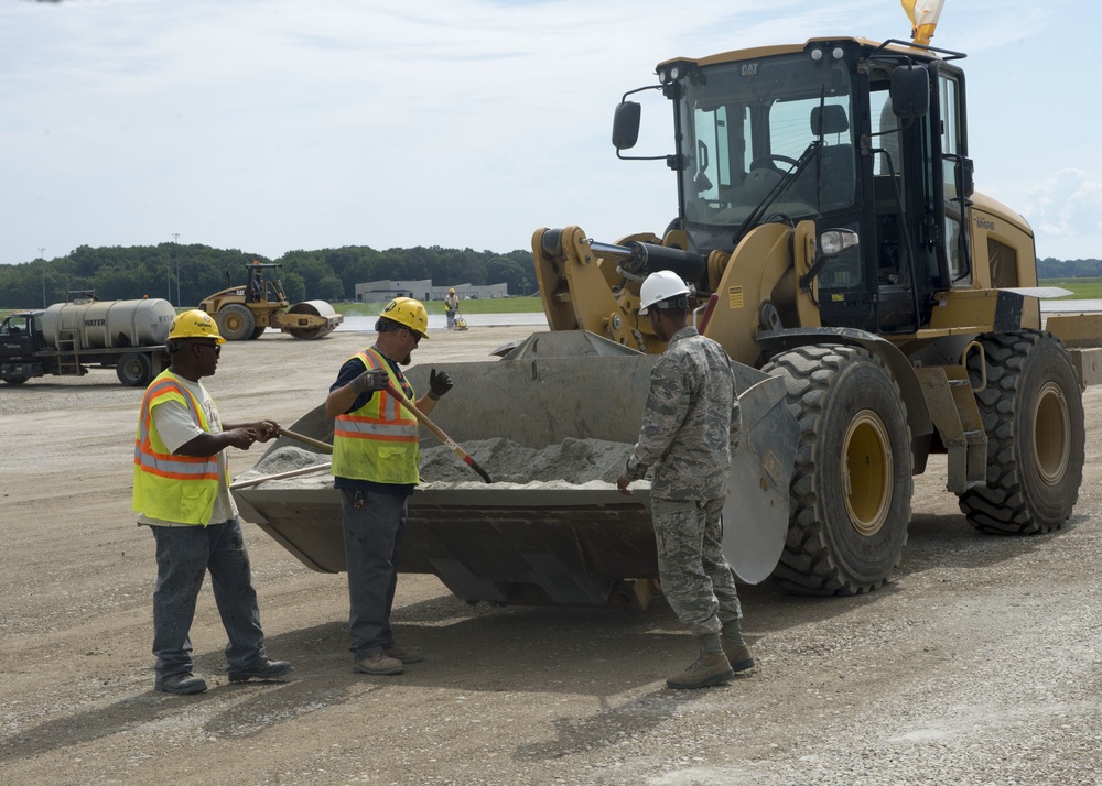 822nd Civil Engineering Flight Provides Expertise to Runway Construction