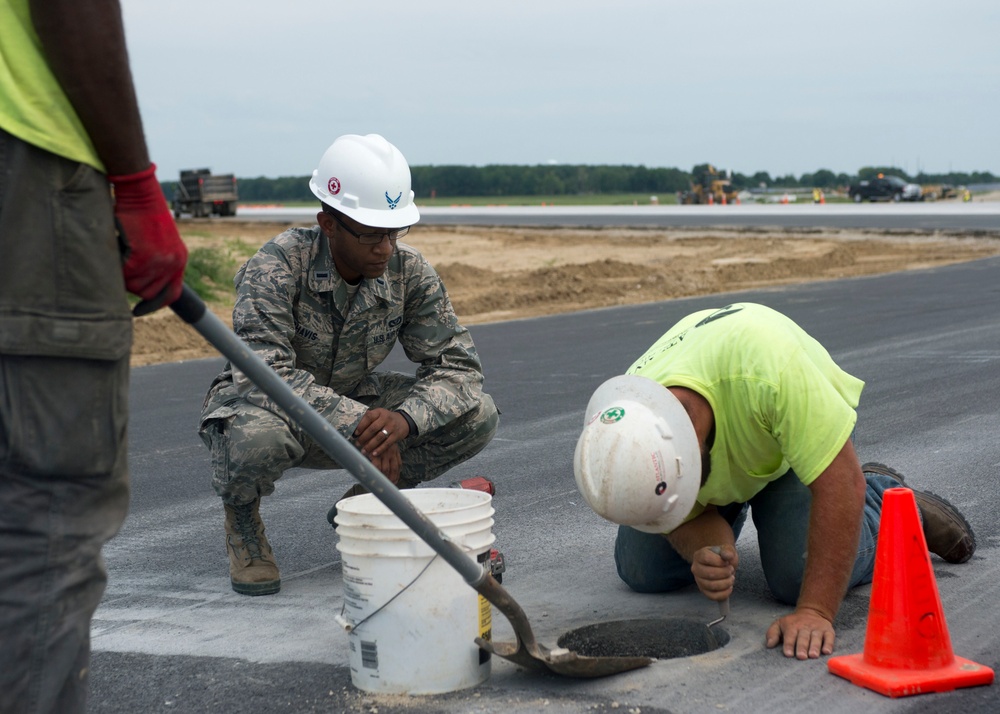 822nd Civil Engineering Flight Provides Expertise to Runway Construction