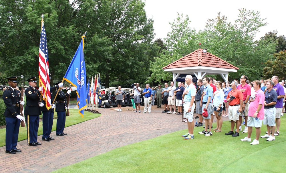 Signal Command Soldiers provide Color Guard for golf tournament fund raiser