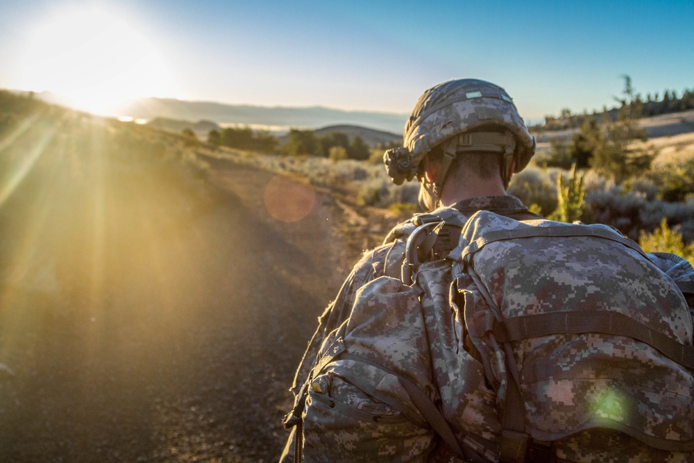 Spc. Carlo Deldonno marches on