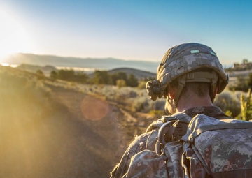 Spc. Carlo Deldonno marches on