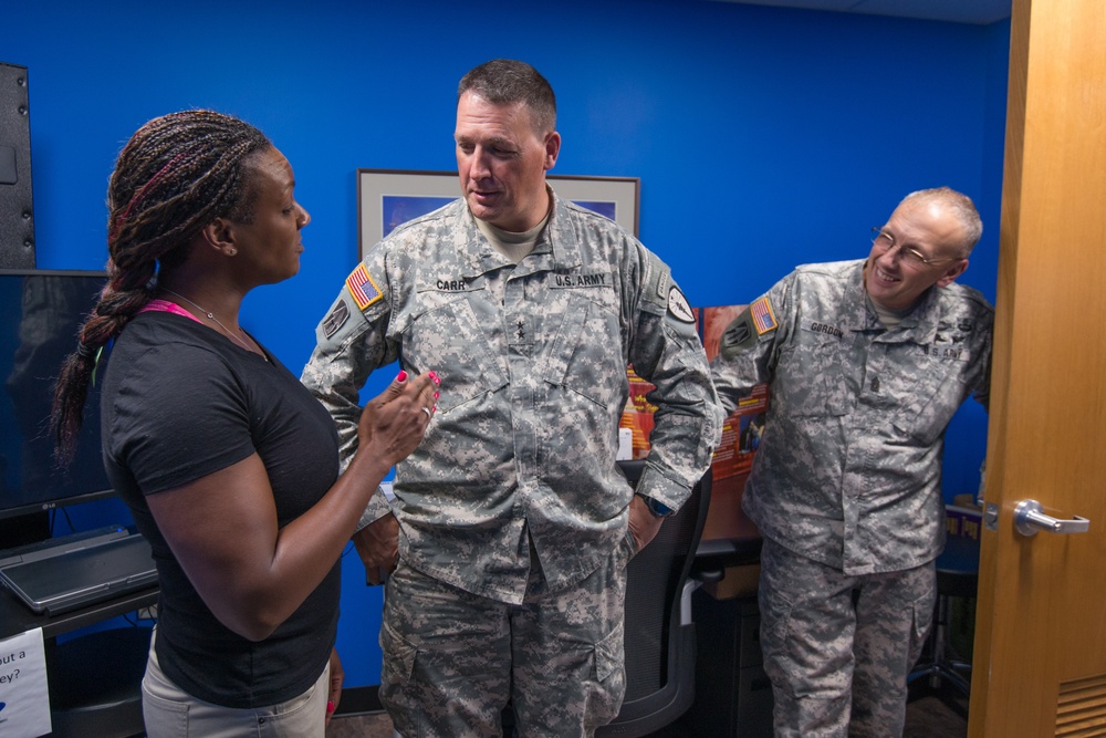 Indiana Adjutant General Visits Troops at Ft. Knox