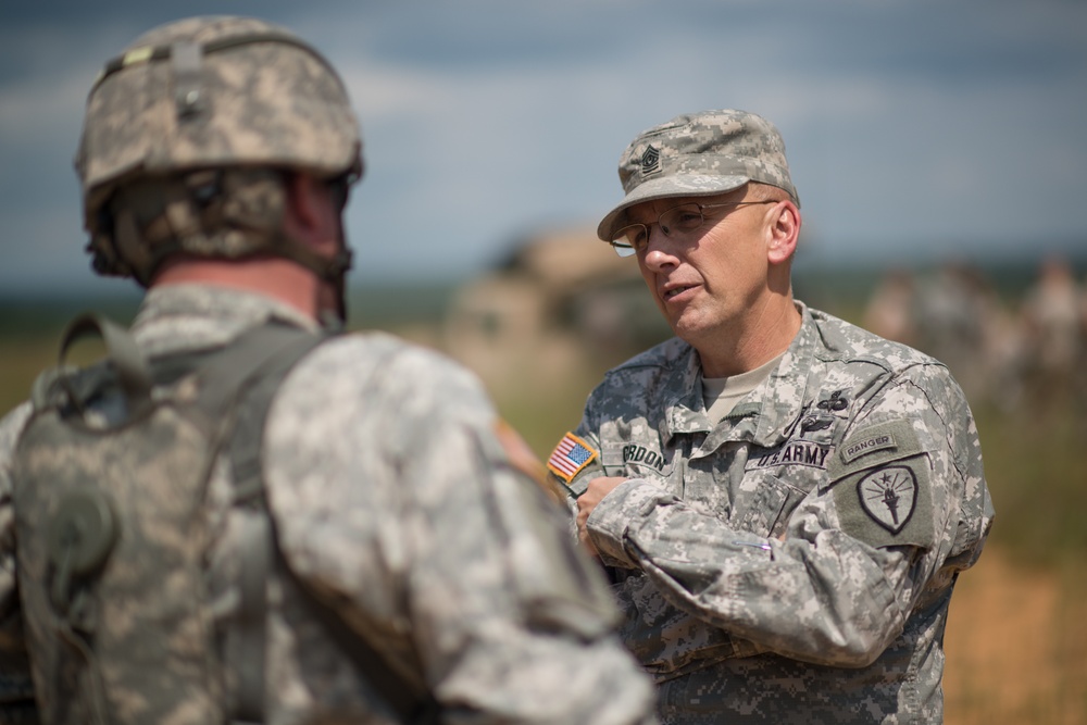 Indiana Adjutant General Visits Troops at Ft. Knox