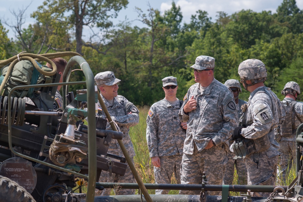 Indiana Adjutant General Visits Troops at Ft. Knox