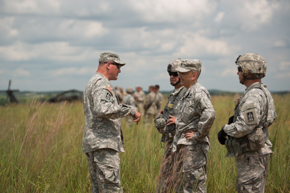 Indiana Adjutant General Visits Troops at Ft. Knox