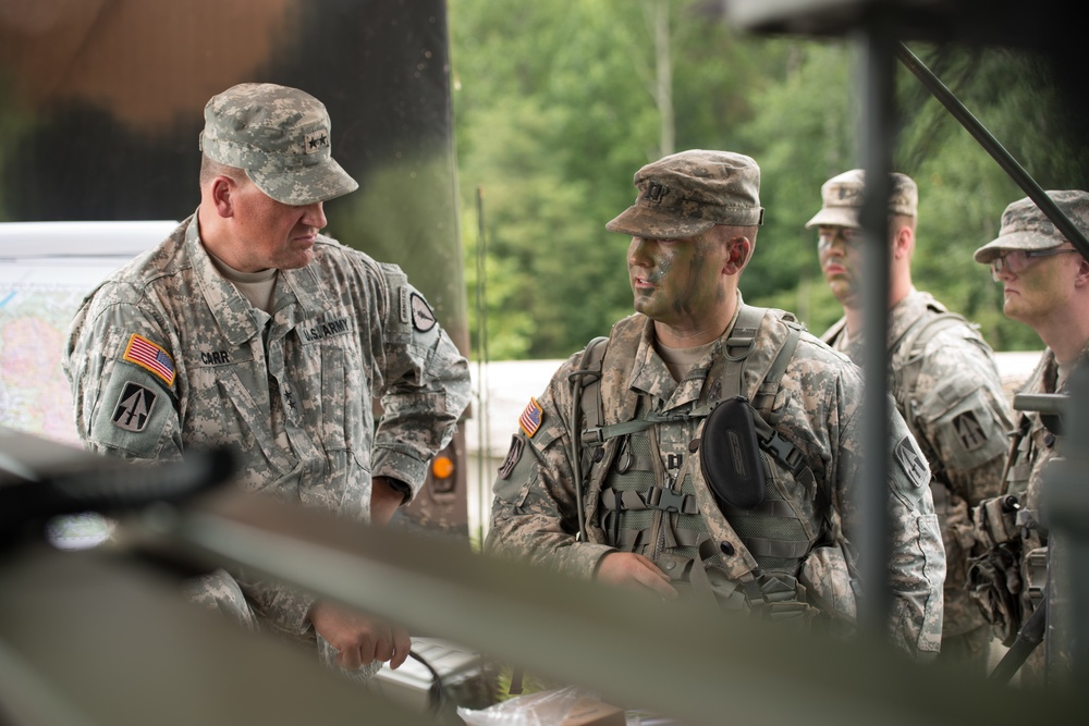 Indiana Adjutant General Visits Troops at Ft. Knox