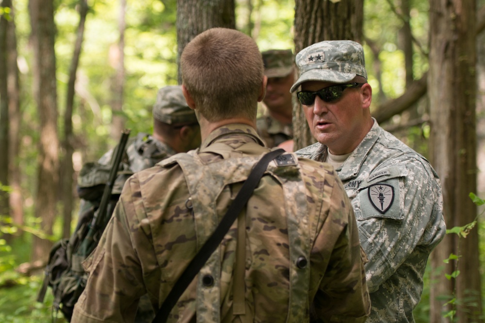 Indiana Adjutant General Visits Troops at Ft. Knox